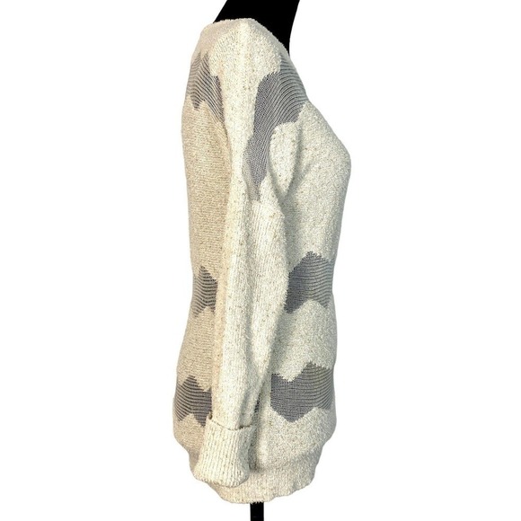 ONE GREY DAY Women’s sz XS Sweater Cream Cotton Silk Blend Knit Mesh Oatmeal - Picture 2 of 7